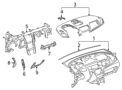2016 Buick Encore Cluster & Switches, Instrument Panel Diagram