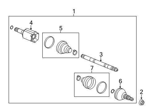 2016 Buick LaCrosse Drive Axles - Front Diagram