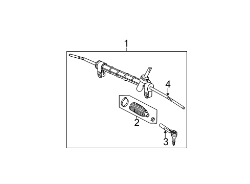 2005 Chevy Equinox Steering Gear Diagram for 19133700