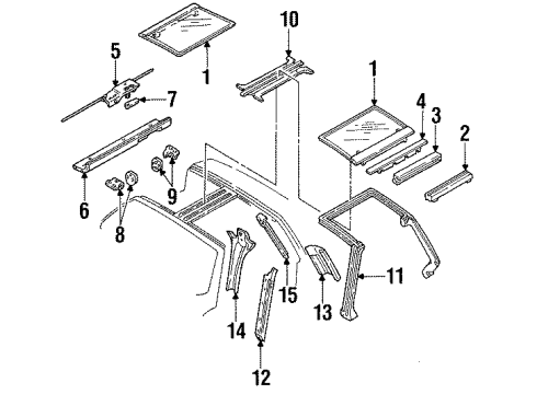1990 Pontiac Firebird Wiper Arm, Driver Side Diagram for 22094891