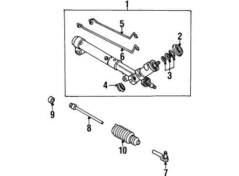1999 Oldsmobile Cutlass P/S Pump & Hoses, Steering Gear & Linkage Diagram