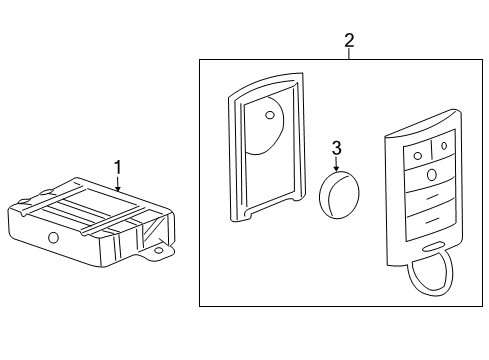 2011 Cadillac CTS Keyless Entry Components Diagram