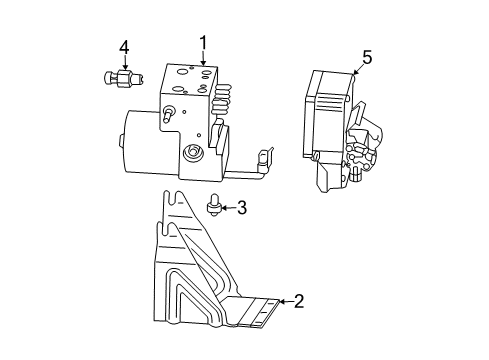 2005 Cadillac CTS ABS Components Diagram
