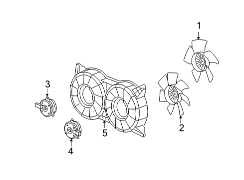 2005 Cadillac STS Cooling System, Radiator, Water Pump, Cooling Fan Diagram 7 - Thumbnail