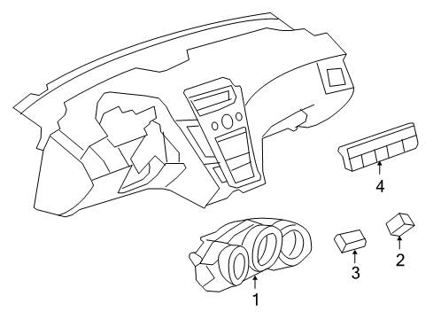 2010 Cadillac CTS Instruments & Gauges Diagram 2 - Thumbnail