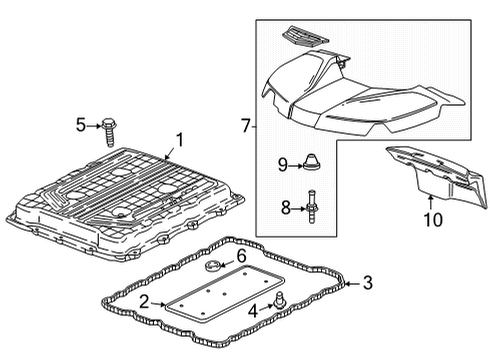 2023 Cadillac CT5 Engine Appearance Cover Diagram