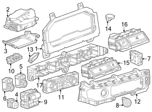 2024 Chevy Silverado 2500 HD Heater Control Diagram for 86598519