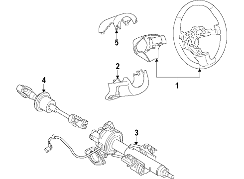 2015 Buick Verano Steering Column & Wheel, Steering Gear & Linkage Diagram