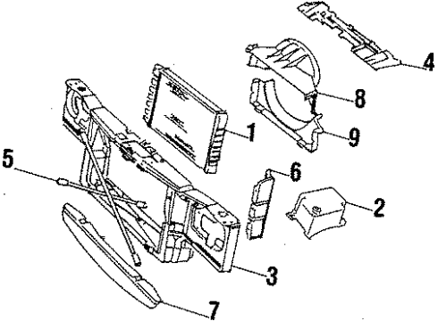 1985 Pontiac Bonneville Radiator & Components, Cooling Fan Diagram