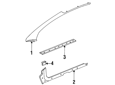 2002 Saturn SC1 Interior Trim - Pillars, Rocker & Floor Diagram