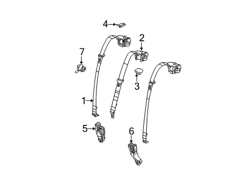 2006 Saturn Ion Rear Seat Belts Diagram