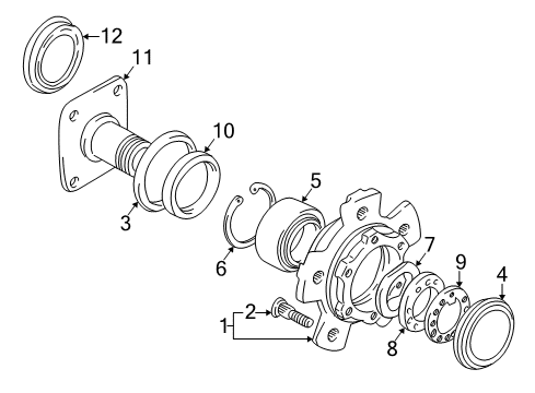 2000 Chevy Tracker Shield, Front Diagram for 30004419