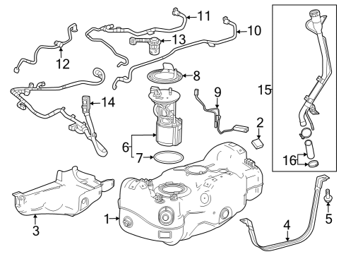 2024 Chevy Trax Fuel System Components Diagram