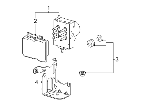 2008 Cadillac Escalade ESV ABS Components Diagram