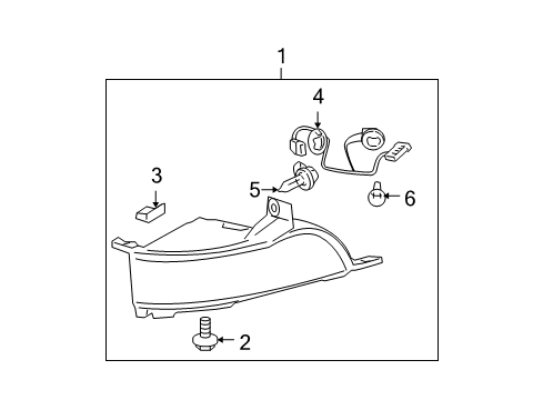 2007 Cadillac DTS Bulbs Diagram