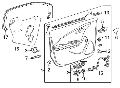 2014 Chevy Volt Front Door Diagram