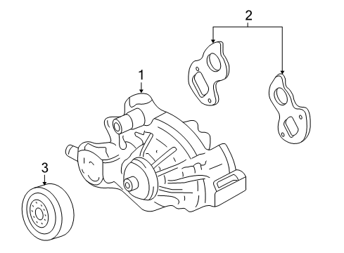 2013 GMC Yukon Cooling System, Radiator, Water Pump, Cooling Fan Diagram 2 - Thumbnail