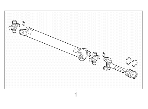 2012 GMC Sierra 2500 HD Drive Shaft - Front Diagram