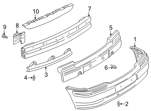 1997 Chevy Venture Front Bumper Diagram