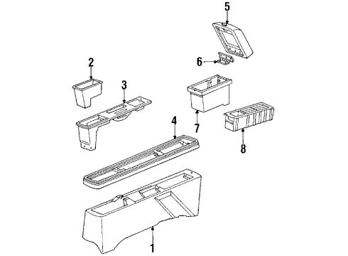 1985 Buick Century Upper Console Diagram for 14082535