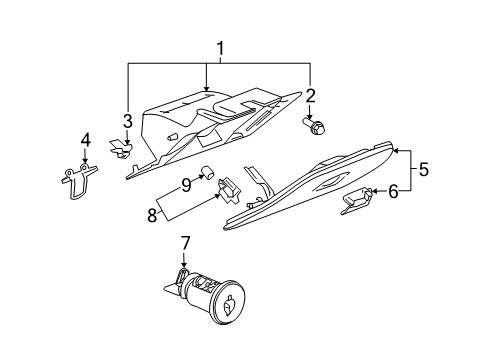 2007 Buick LaCrosse Glove Box Diagram