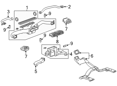 2012 GMC Yukon Ducts Diagram