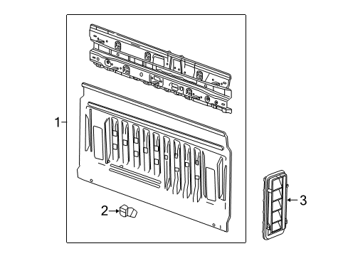 2021 GMC Canyon Back Panel Diagram