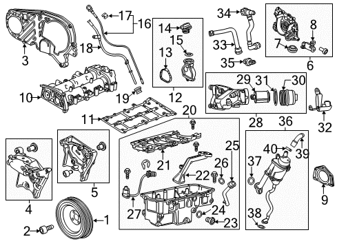 2015 Chevy Cruze Fuel Filter Kit with Seals Diagram for 13539108