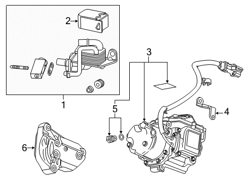 2015 Cadillac ELR A/C Condenser, Compressor & Lines Diagram