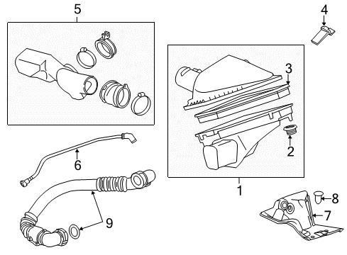 2013 Cadillac ATS Air Intake Diagram