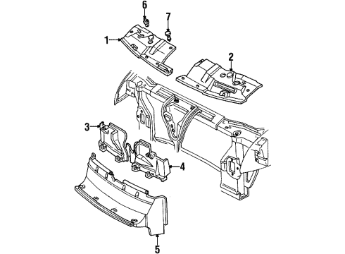 1992 Chevy Corsica Splash Shields Diagram