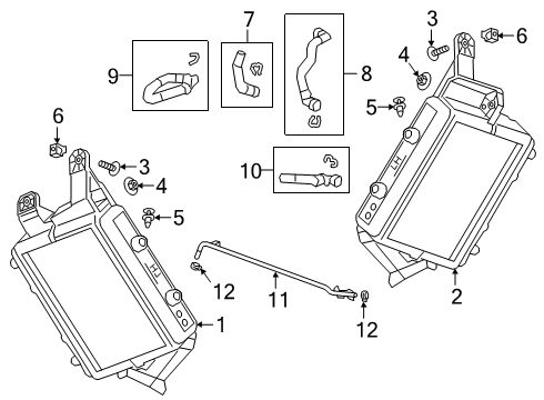 2019 Cadillac CT6 Cooler Assembly, Driver Side Diagram for 12698229