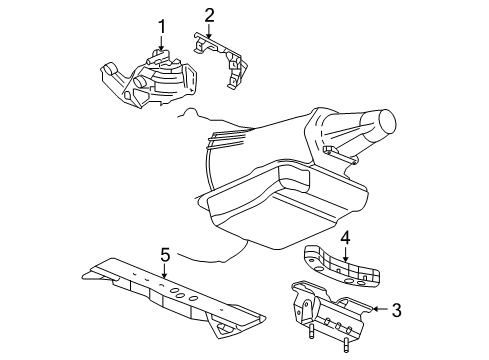 2009 Chevy Trailblazer Engine & Trans Mounting Diagram 2 - Thumbnail