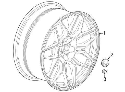 2023 Chevy Corvette Center Cap, Red Diagram for 85118263
