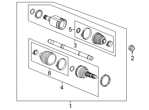 2019 Buick Envision Carrier & Front Axles Diagram