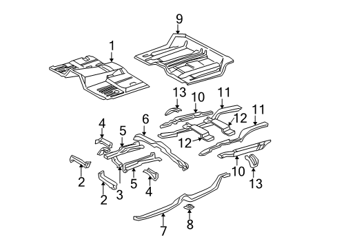 2006 Cadillac Escalade ESV Floor Diagram