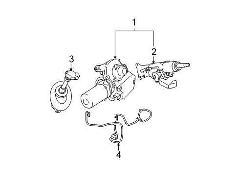 2005 Chevy Equinox Steering Column Diagram for 19178903