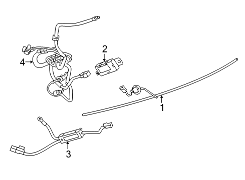 2022 Cadillac XT5 Antenna Cable Diagram for 87840090