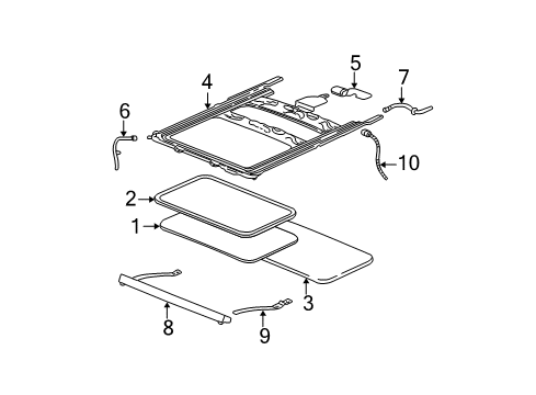 2009 GMC Envoy Sunroof Diagram