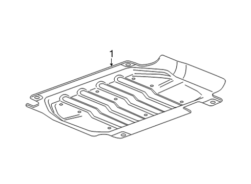 2023 Cadillac Escalade ESV Splash Shields Diagram