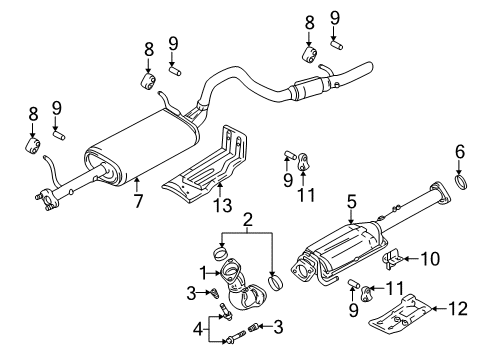2003 Chevy Tracker Exhaust Components Diagram