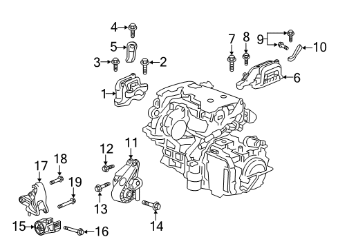 2019 Chevy Traverse Motor Mount Diagram for 11548249