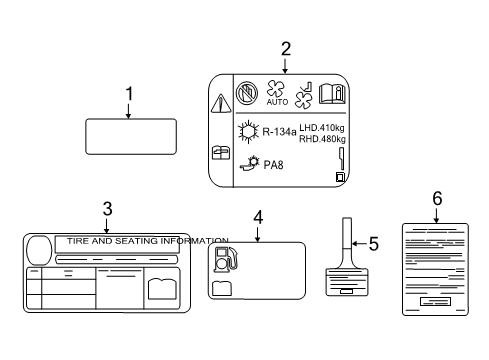 2022 Chevy Spark Information Labels Diagram