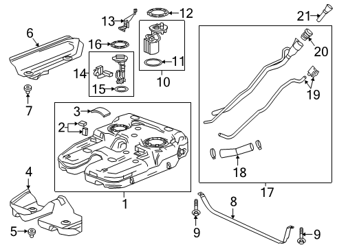 2019 Chevy Blazer Vent Hose Diagram for 84737247
