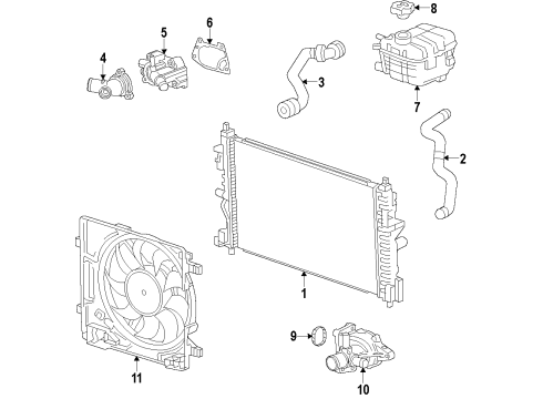 2014 Chevy Spark Water Pump Diagram for 25191164