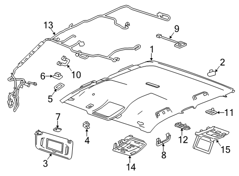 2019 Chevy Silverado 3500 HD Interior Trim - Cab Diagram