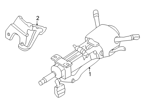 2000 Buick LeSabre Steering Column, Steering Wheel & Trim Diagram