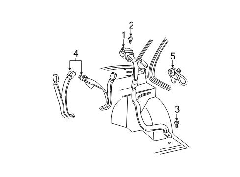 2005 Chevy Classic Rear Seat Belts Diagram