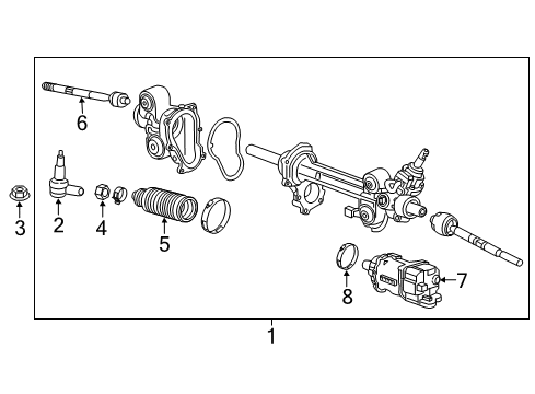2021 GMC Canyon Steering Column & Wheel, Steering Gear & Linkage Diagram