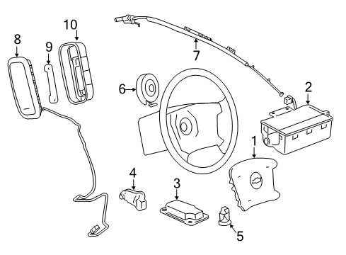 2012 Chevy Impala Air Bag Components Diagram